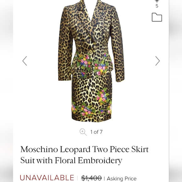RARE Vintage 90s Moschino off runway leopard skirt 🙀 - Picture 9 of 10